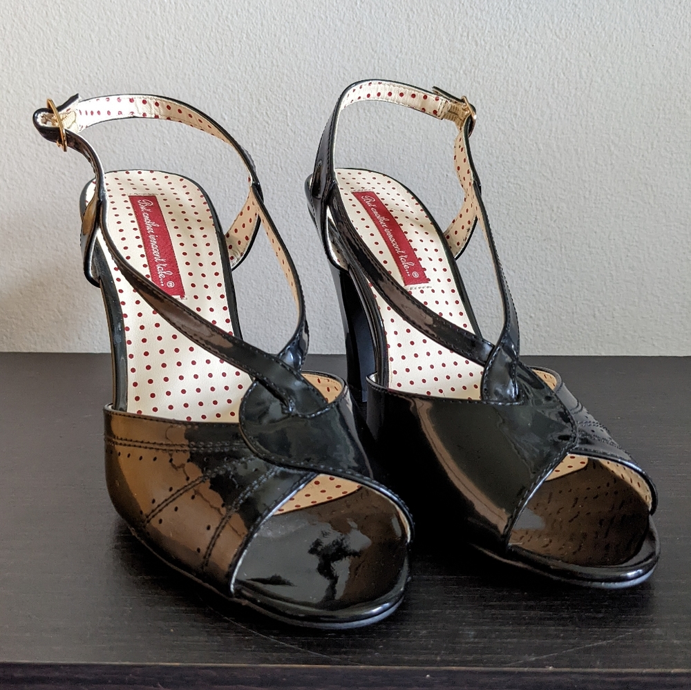 NWOT B.A.I.T. Patent Slingback Heels 🖤